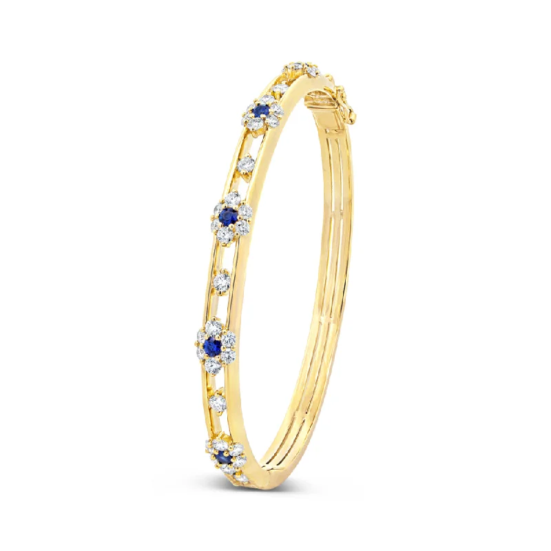 Handmade Pearl Jewelry For Timeless Elegance Jack Kelege 18k Diamond and Sapphire Bangle Bracelet Handmade Pearl Jewelry For Timeless Elegance Jack Kelege 18k Diamond and Sapphire Bangle Bracelet