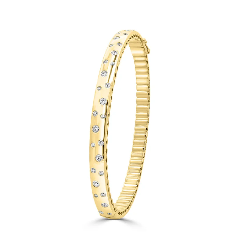 Trendy Minimalist Jewelry For Everyday Wear Jack Kelege 18k Diamond Bangle Bracelet