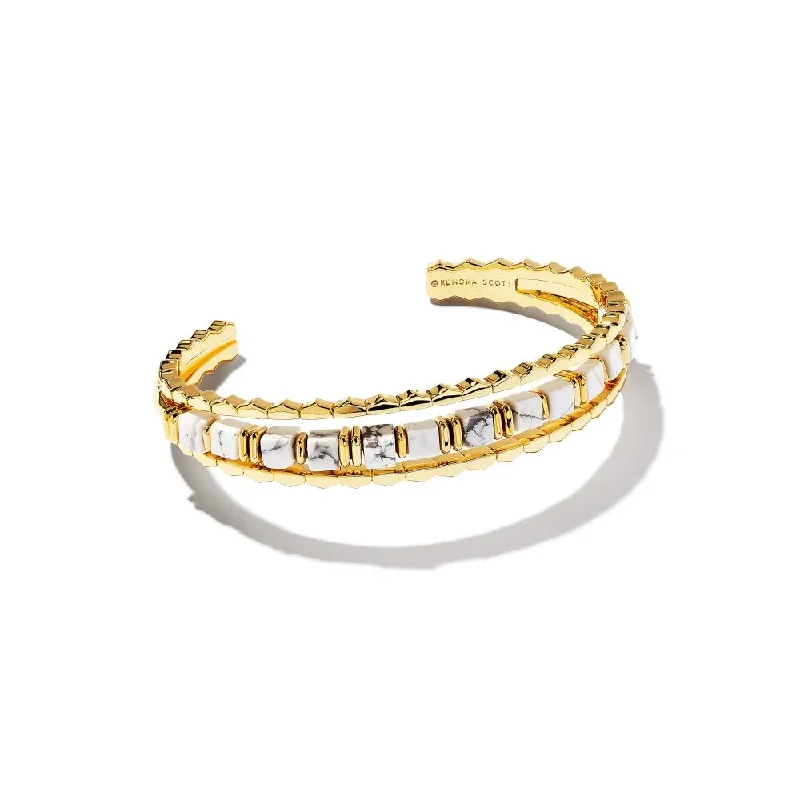 Unique Jewelry For Less – Shop The Sale Now Kendra Scott Ember Triple Cuff Bracelet in Gold White Howlite Unique Jewelry For Less – Shop The Sale Now Kendra Scott Ember Triple Cuff Bracelet in Gold White Howlite