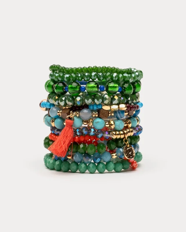 Classic And Modern Jewelry Styles On Sale Marigot Beaded Stacked Bracelet