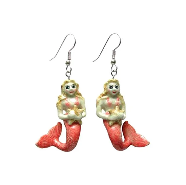 Shop High-Quality Jewelry At Jaw-Dropping Discounts Mermaid Porcelain Earrings