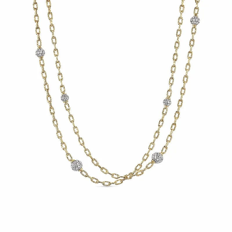 Premium Diamond Jewelry At Once-In-A-Lifetime Discounts Madison Pave Bead Station Necklace  3.49