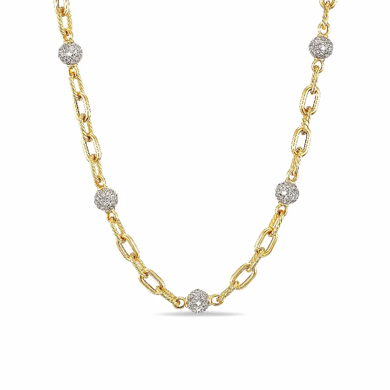 Trendy And Classic Jewelry Now At Reduced Prices Madison Pave Bead Short Chain Necklace  4.63