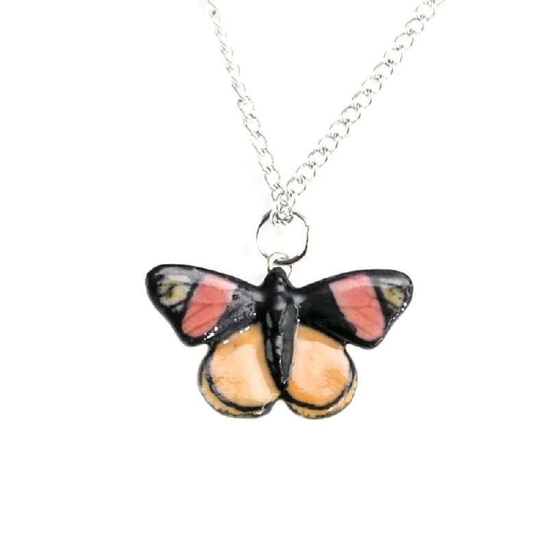 Discounted Luxury Jewelry – Shine Without The Splurge Butterfly - Painted Beauty Butterfly Pendant Porcelain Jewelry