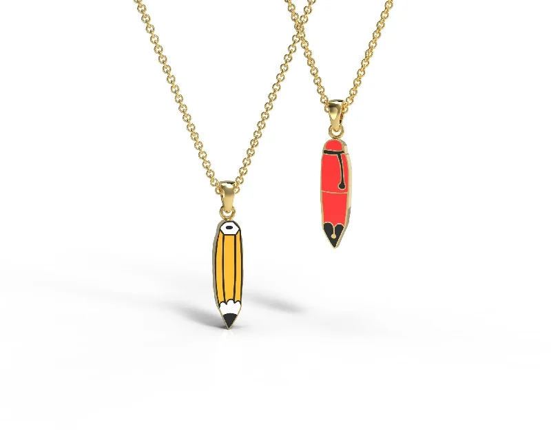 Timeless Jewelry At Special Discount Rates Pen & Pencil - Double Sided Pendant