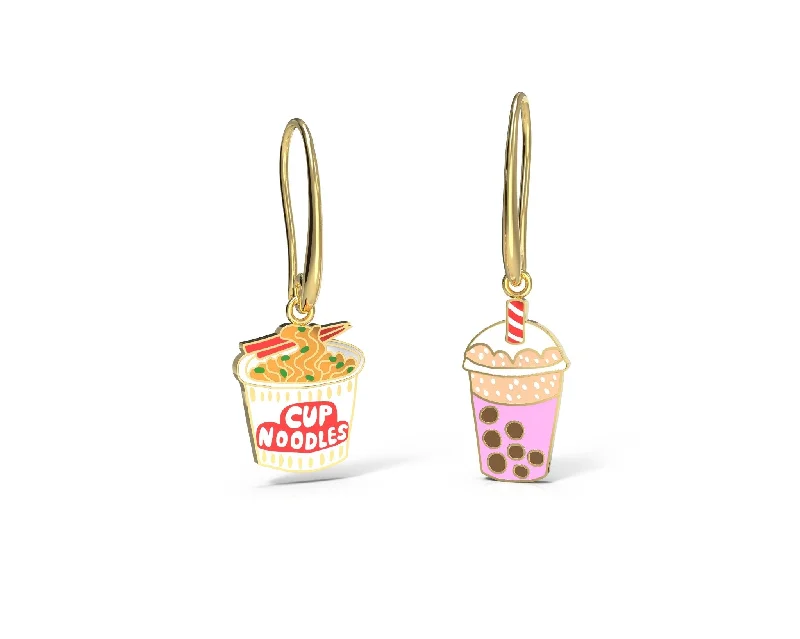 Chic And Stylish Jewelry At Exclusive Prices Ramen and Boba Drop Earrings