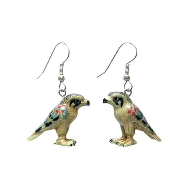 Personalized Engraved Jewelry For Meaningful Gifts RETIRING SOON - Egyptian Falcon Porcelain Earrings