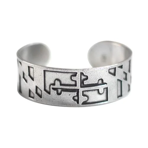 Unique Jewelry Designs Now At Discounted Rates Salisbury Pewter Maryland Flag Bracelet