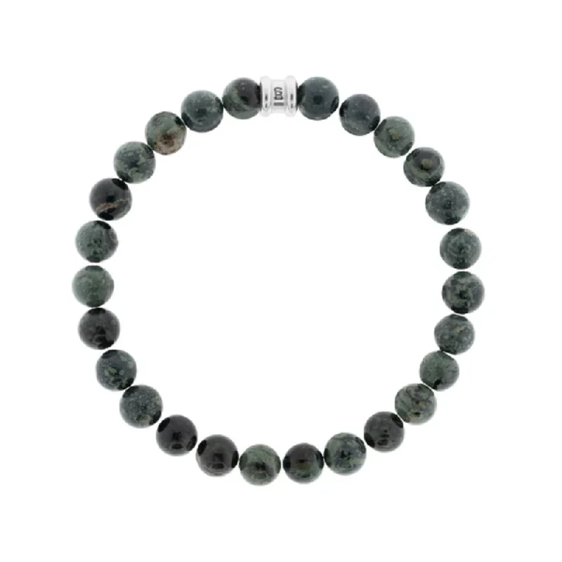 Special Deals On Handcrafted And Designer Jewelry Steel & Barnett Men's 8mm Round Kambaba Bracelet Special Deals On Handcrafted And Designer Jewelry Steel & Barnett Men's 8mm Round Kambaba Bracelet