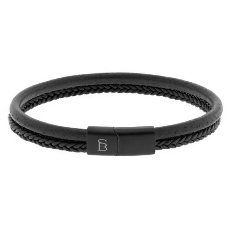 Handcrafted Jewelry Sale – Unique Designs At Low Prices Steel & Barnett Men's Black Edition Leather Bracelet Handcrafted Jewelry Sale – Unique Designs At Low Prices Steel & Barnett Men's Black Edition Leather Bracelet