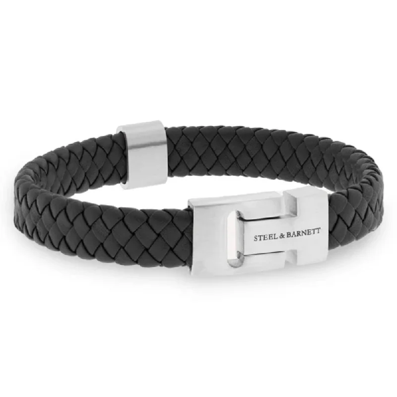Personalized Jewelry At Special Discount Rates Steel & Barnett Men's Leather "Harrison" Bracelet Personalized Jewelry At Special Discount Rates Steel & Barnett Men's Leather "Harrison" Bracelet