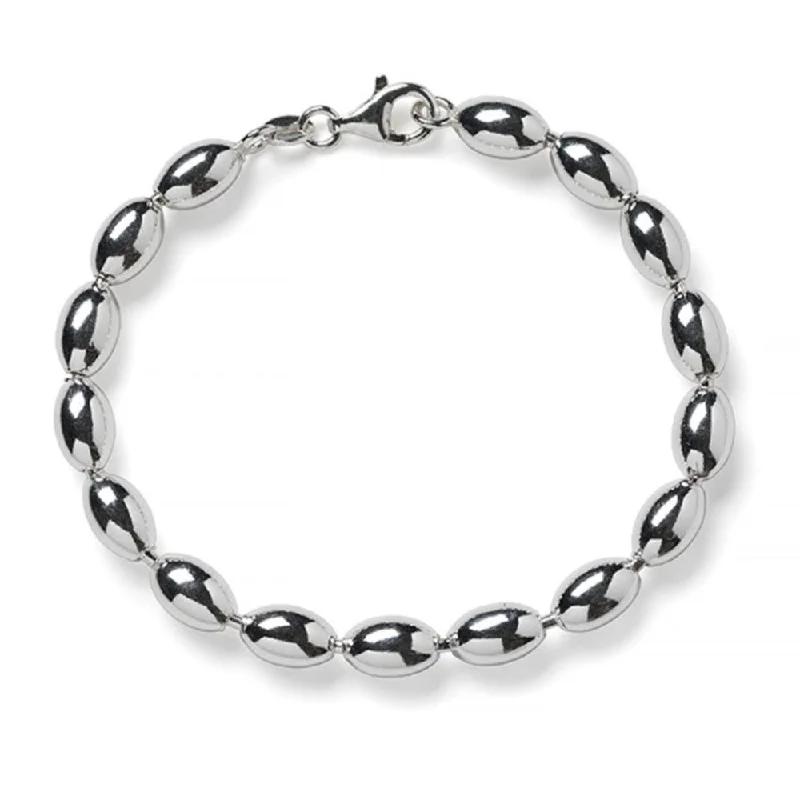Shop Handcrafted Jewelry At Special Promotional Rates Sterling Silver Contemporary Rice Bead Bracelet Shop Handcrafted Jewelry At Special Promotional Rates Sterling Silver Contemporary Rice Bead Bracelet