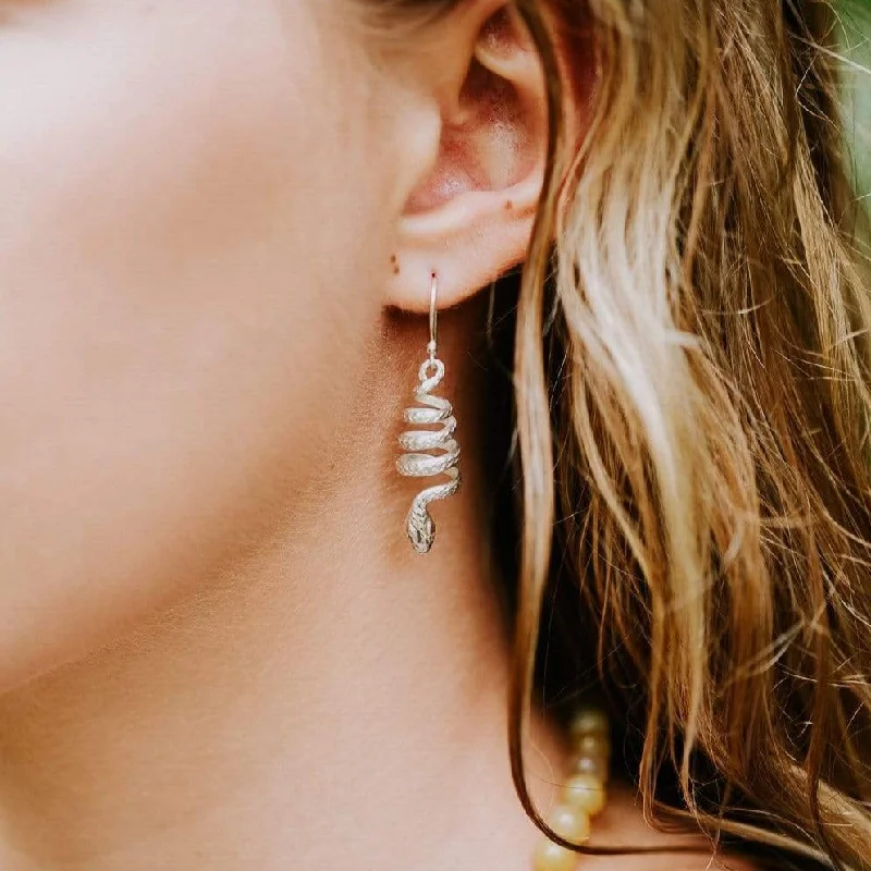 Flash Sale On Exquisite Jewelry – Don't Miss Out Sterling Silver Snake Earrings