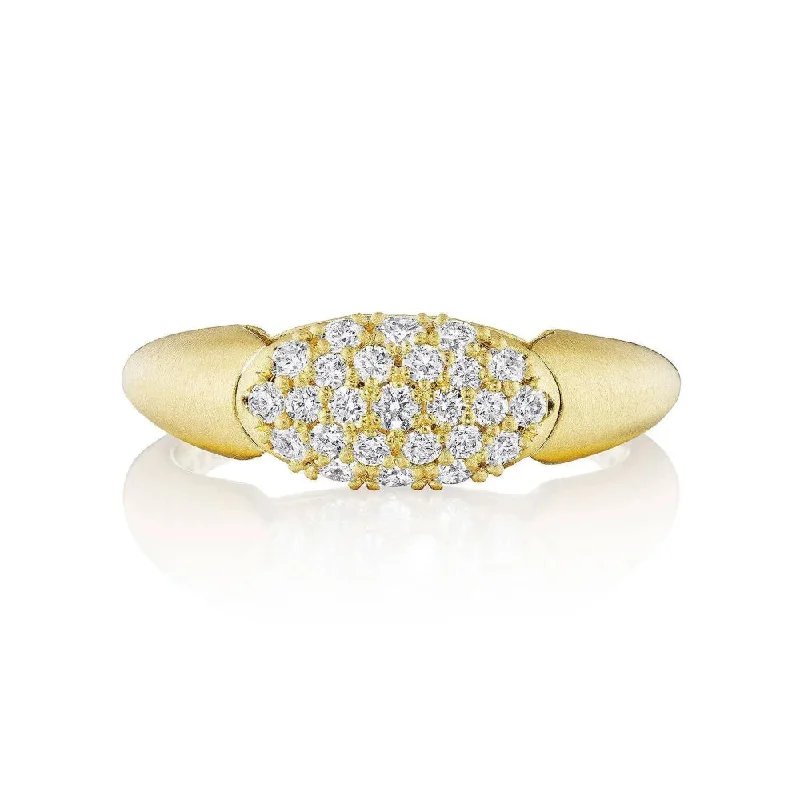 Grab Your Favorite Jewelry At The Lowest Prices Tacori 18k Crescent Eclipse Petite Dome Ring with Satin Finish