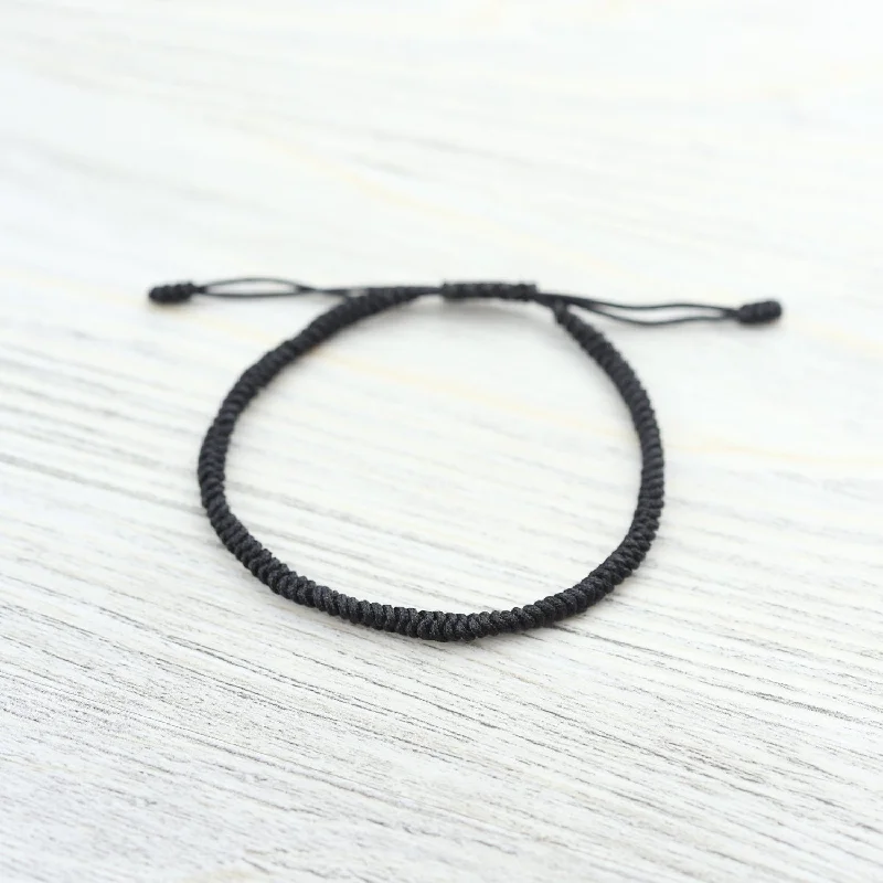 Exclusive Jewelry Sale Event – Shop Now Tibetan Traditions Black Knotted Bracelet